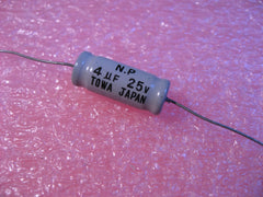 Capacitor Electrolytic Non-Polarized 4uF 25VDC Axial Towa Japan