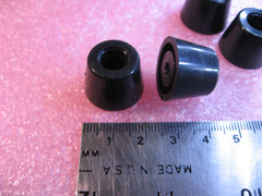 Equipment Foot Set of 4 Black Plastic 20mm Dia x 15mm Tall